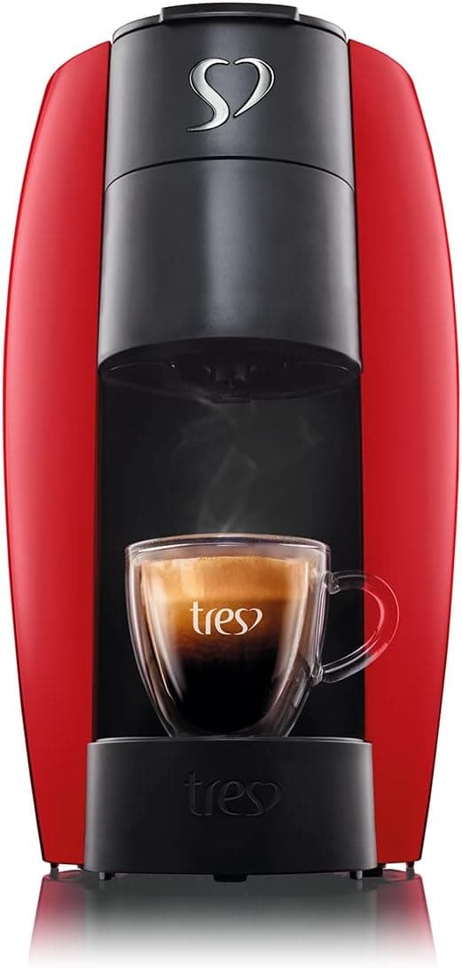 Cafeteira Espresso e Multibebidas TRES LOV 3 Corações Vermelha 127V por R$ 314 (cupom + frete grátis)