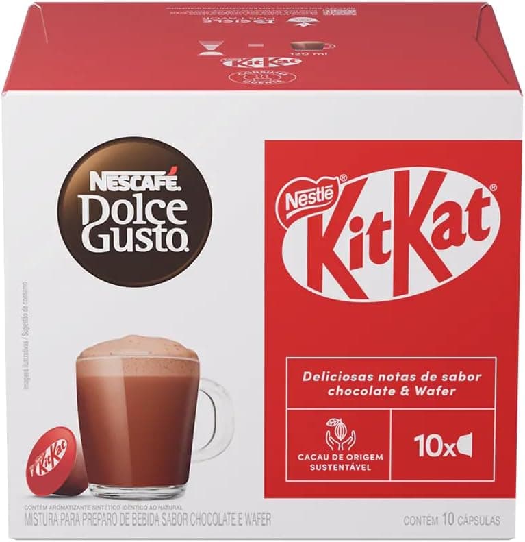 Cápsulas Nescafé Dolce Gusto KitKat 10 Unidades (170g) com Frete Grátis