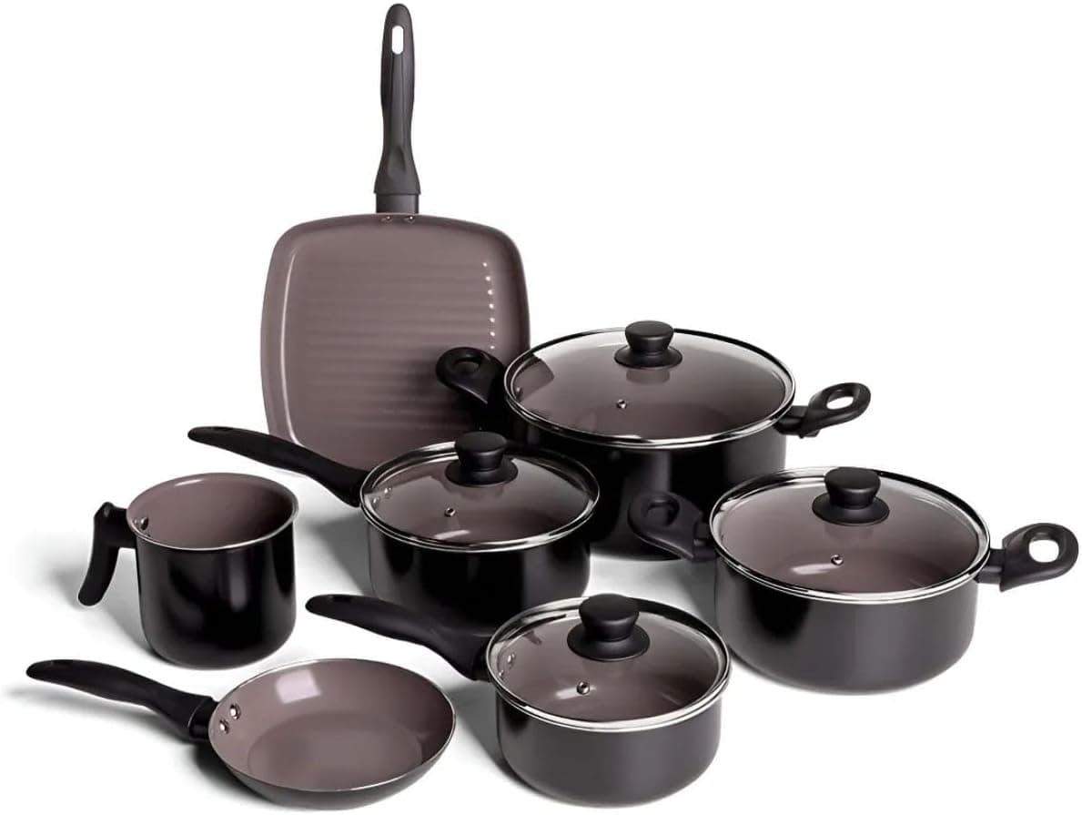 Jogo de Panelas Brinox Easy 7 Peças Ceramic Life Antiaderente Cerâmico