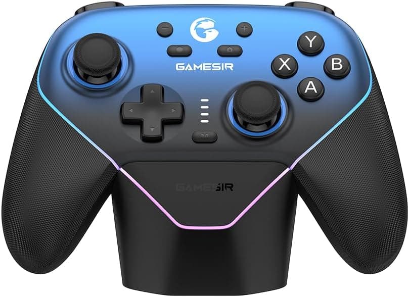 Controle GameSir Super Nova Bluetooth (PC/Switch/Switch 2/iOS/Android) 1000Hz Hall Effect com Dock e RGB por R$ 259