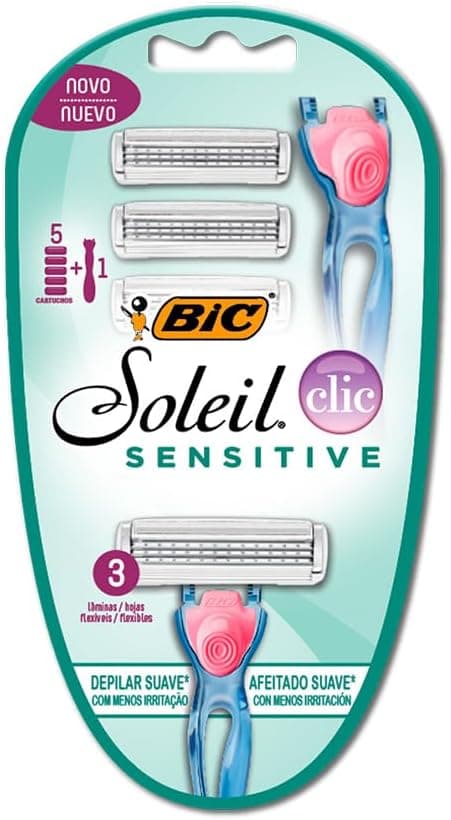 Depilador BIC Soleil Clic Sensitive com Oleo de Coco + 5 Cargas por R$ 13 (Frete Gratis)