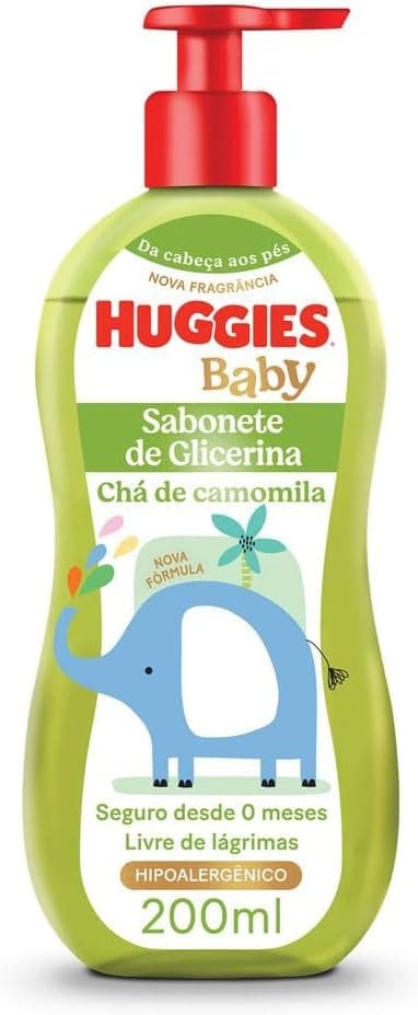 Sabonete Líquido Huggies Camomila Recém-Nascidos 200ml por R$ 8 (Frete Grátis)