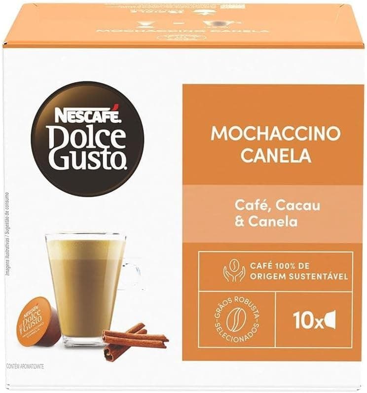Cápsulas NESCAFÉ Dolce Gusto Mochaccino Canela 10 un por R$ 16 (frete grátis)