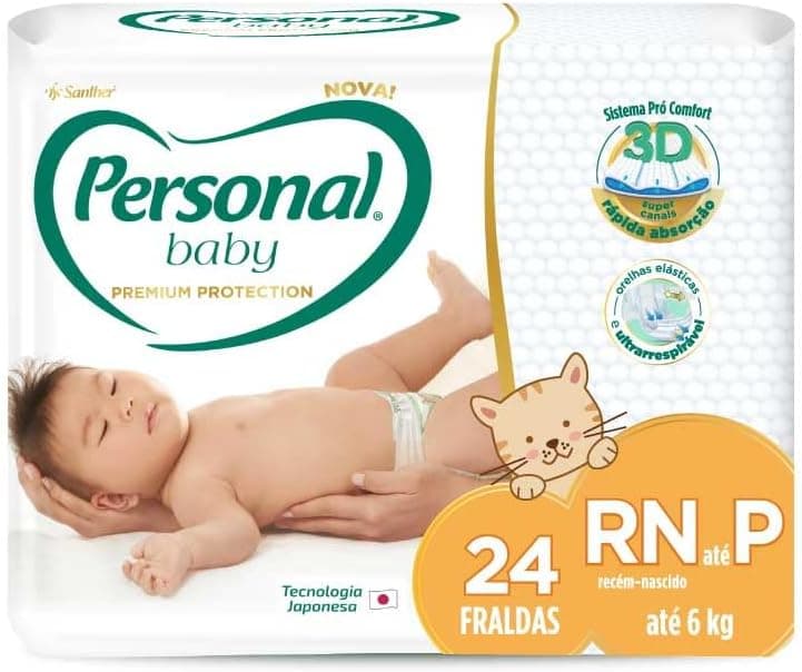 Fralda Personal Baby Premium Protection P 24 Unidades por R$ 26,59 (Frete Grátis)