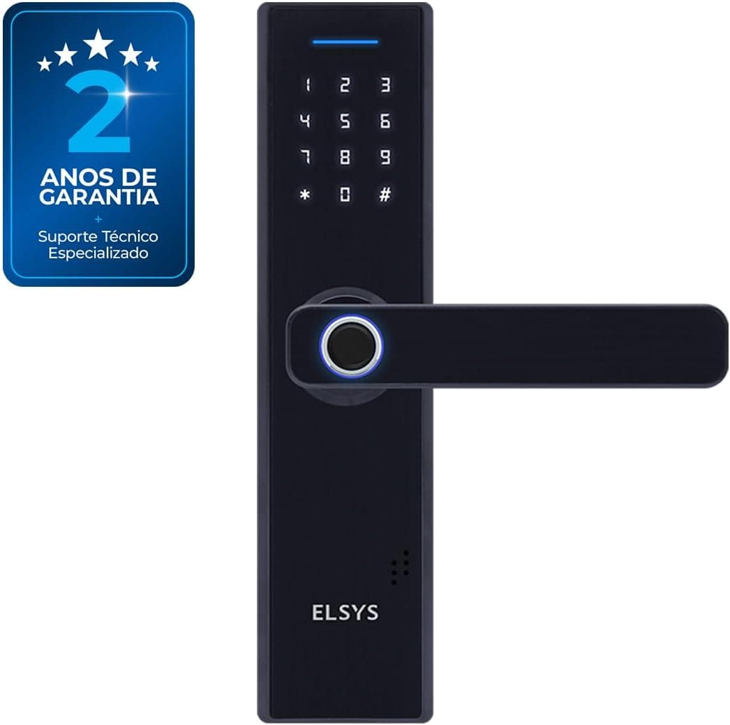 Fechadura Digital Elsys ESF-DE2000B (Embutir) com Biometria e Senha por R$ 523