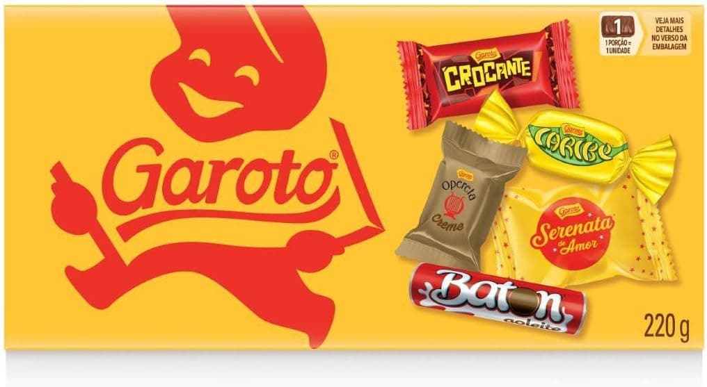 Caixa de Bombom Garoto Sortidos 220g por R$ 12,49 (frete gratis Prime)