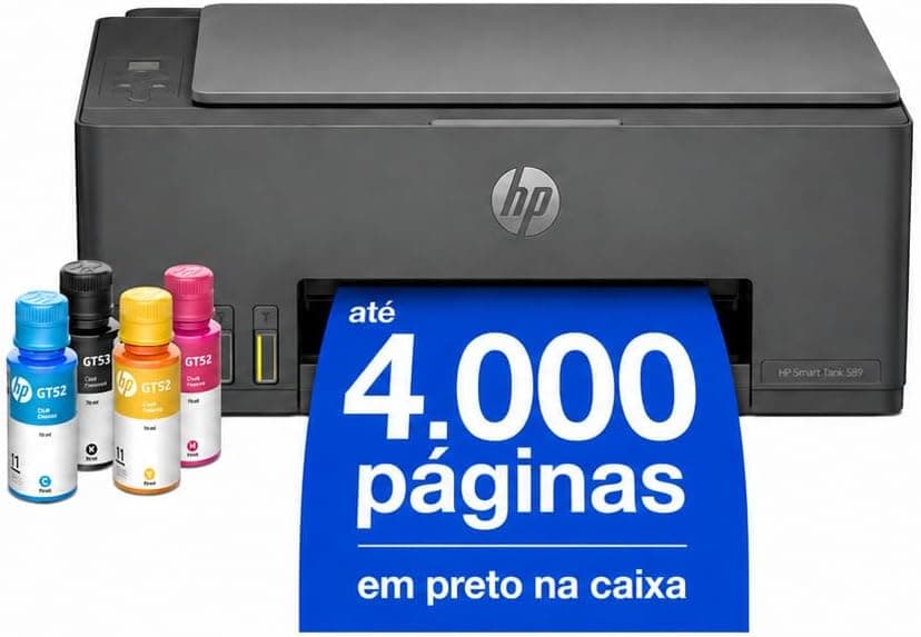 Impressora Multifuncional HP Smart Tank 589 Wi‑Fi/USB (Tanque de Tinta) por R$ 744 + frete gratis