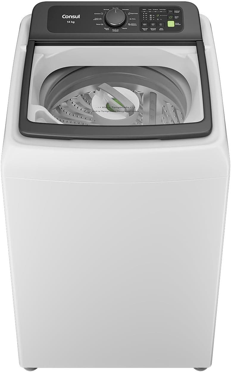 Máquina de Lavar Consul 14kg CWN14AB 110V com Modo Eco (Branca) + Frete Grátis