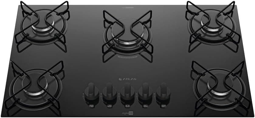 Cooktop Atlas Agile Up 5 Bocas com Mesa de Vidro (Pix) + Cupom ESFRIOU