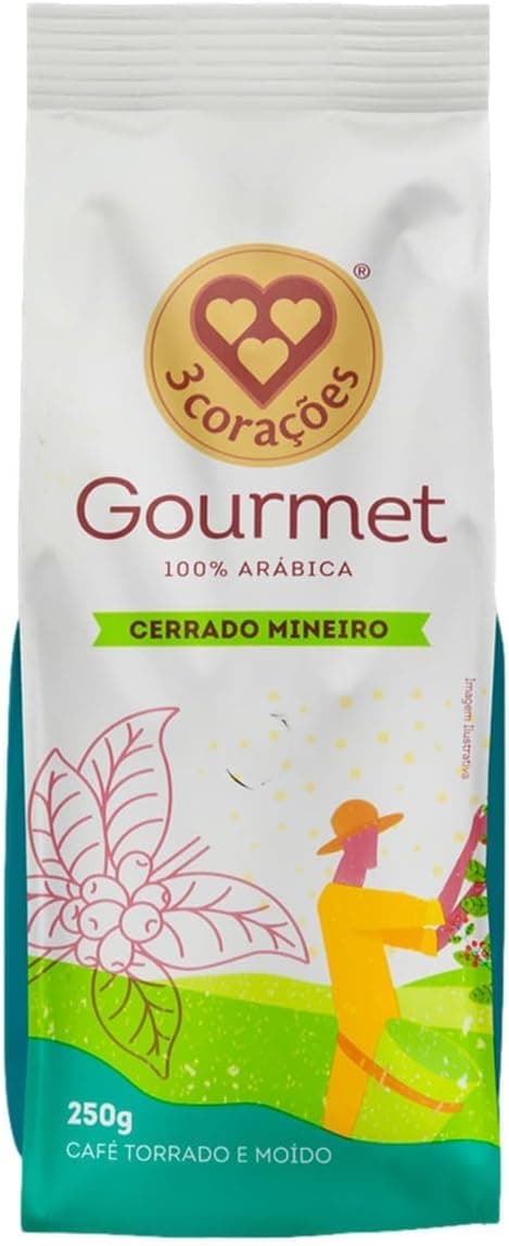 Cafe 3 Coracoes Gourmet Cerrado Mineiro 250g por R$ 25,99 (Frete Gratis)