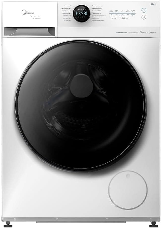 Lava e Seca Midea HealthGuard 10,5kg Conectada MF200D105WB/WK-01 127V por R$ 2.749 no Pix