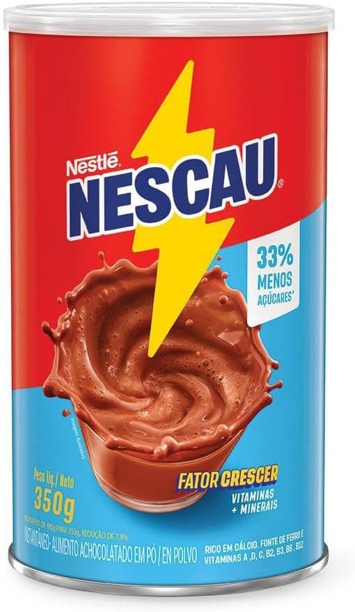 Achocolatado em Pó NESCAU 350g (Cilíndrico) por R$ 8 com Frete Grátis