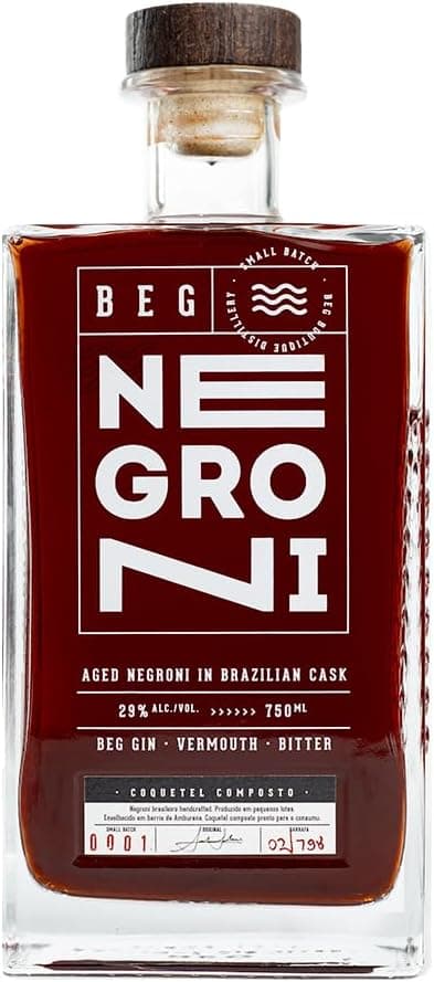 BEG Aged Negroni 750ml envelhecido em Amburana (pronto para servir) com frete gratis