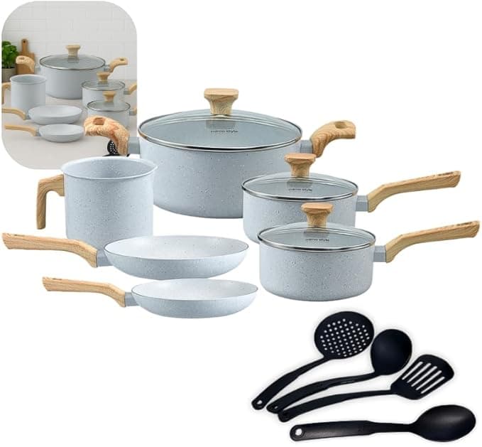 Conjunto de Panelas Mimo Style Pratic Cook Grafito 10 Peças com Utensílios