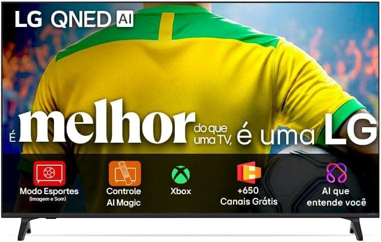 Smart TV LG QNED73 50" 4K (AI α7 Gen8, AI Magic, Google Cast) por R$ 2.409 + frete grátis