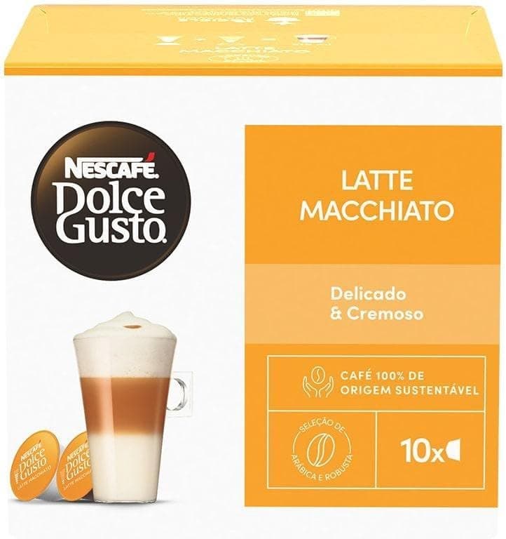 Cápsulas NESCAFÉ Dolce Gusto Latte Macchiato 10 un (112,5g) por R$ 16,90 na Amazon