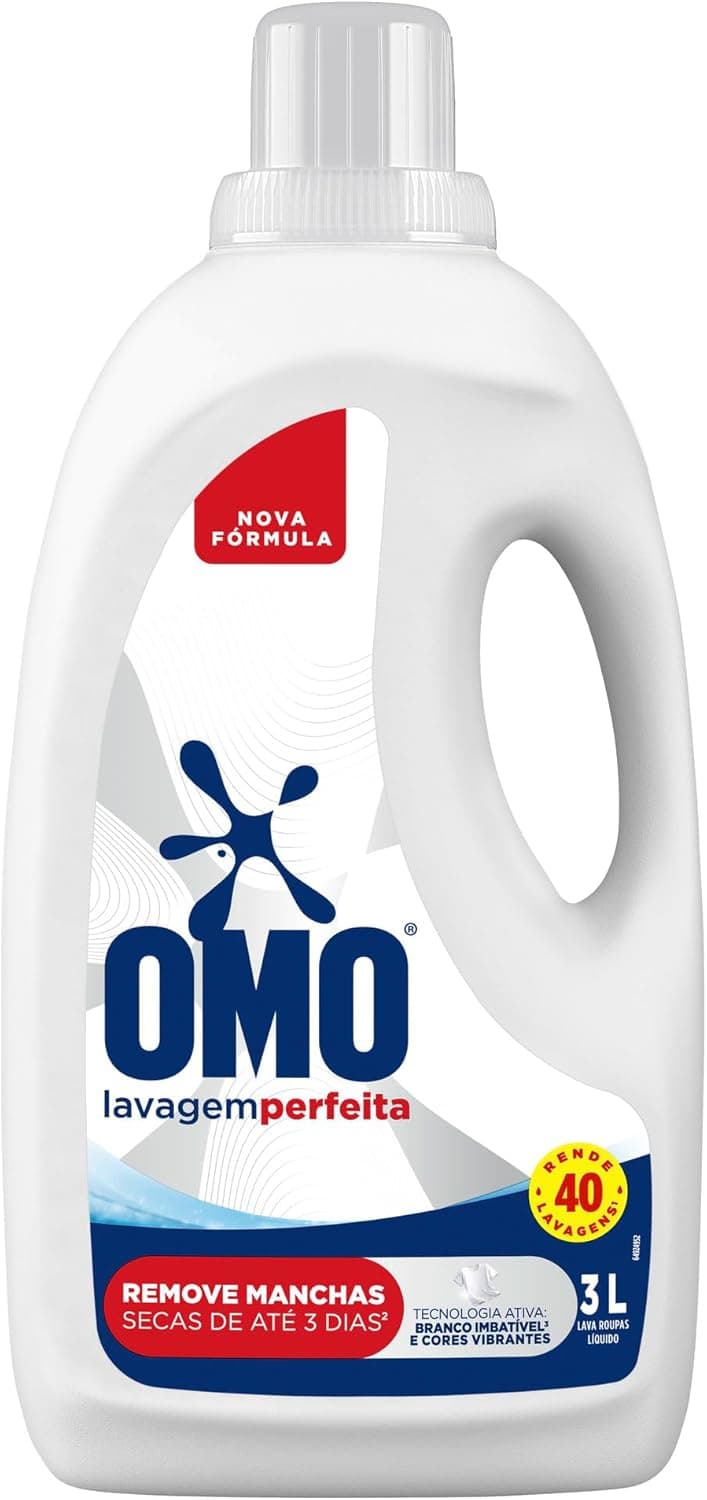Omo Sabão Líquido Lavagem Perfeita 3L por R$ 34,53 (frete grátis; compra com recorrência)