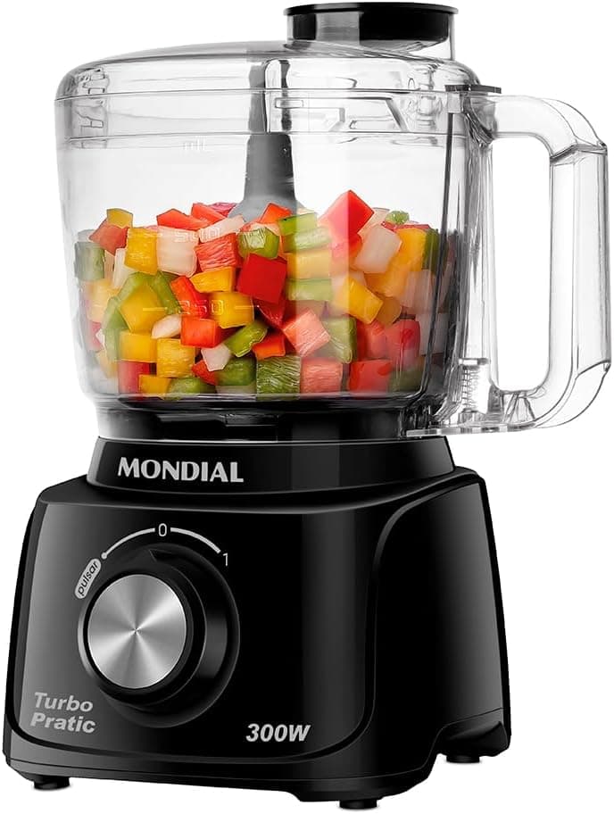 Mini Processador Mondial Turbo Pratic MP-16-B 300W 220V por R$ 119 (Frete Grátis)