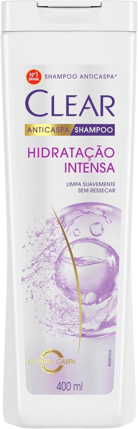 Shampoo Clear Anticaspa Hidratação Intensa 400ml por R$ 18,99 (frete grátis)