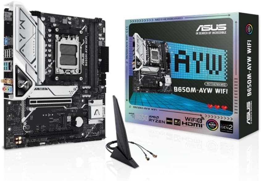 Placa-mãe ASUS B650M-AYW WIFI AM5 DDR5 mATX por R$ 770 (frete grátis + cupom)