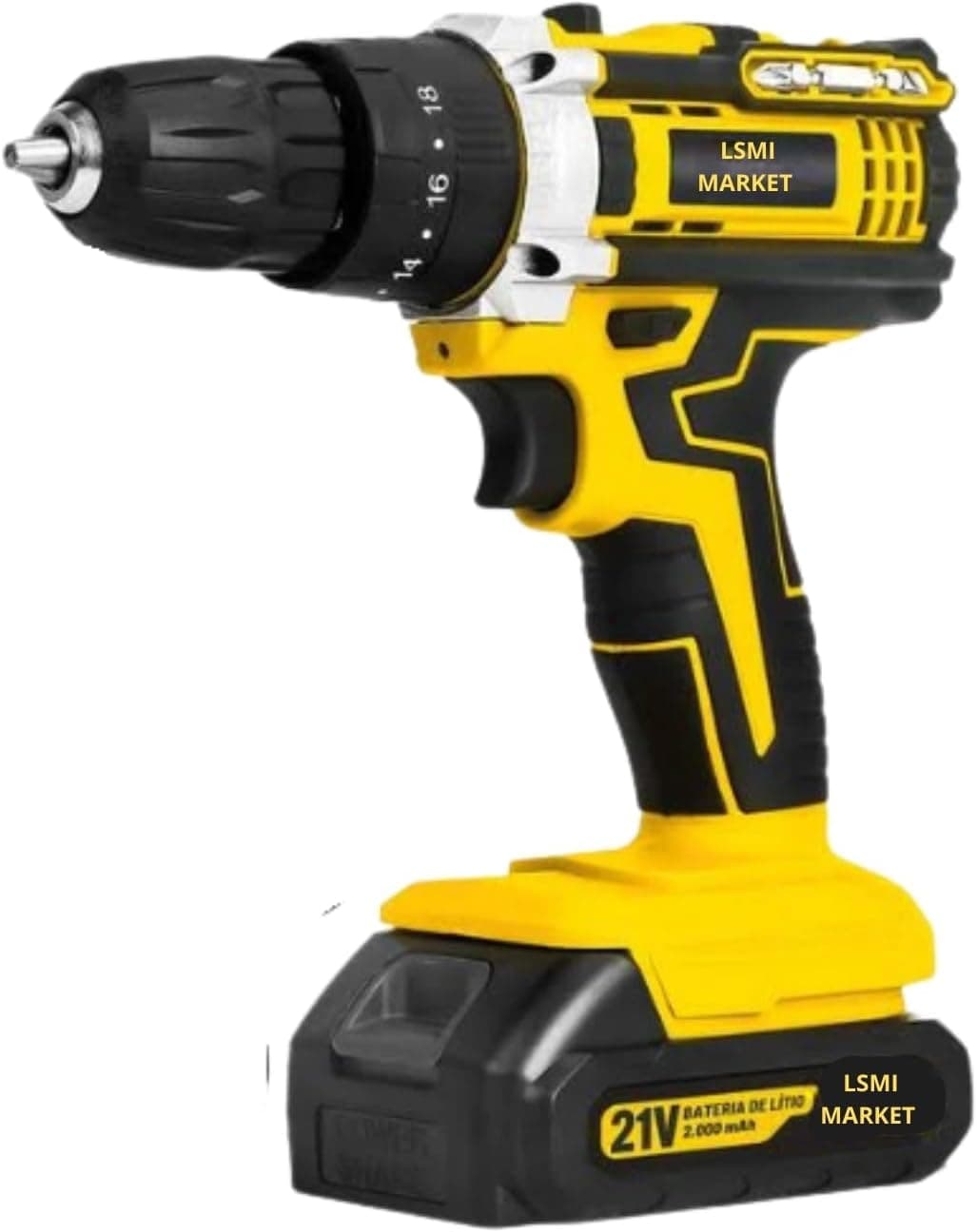 Parafusadeira e Furadeira a Bateria 21V com Carregador Bivolt (frete gratis) por R$ 95 no Pix