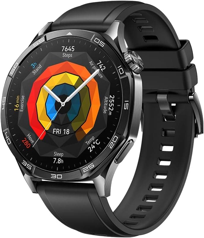 Smartwatch Huawei Watch GT 5 46mm Preto com GPS e Bateria de Até 2 Semanas