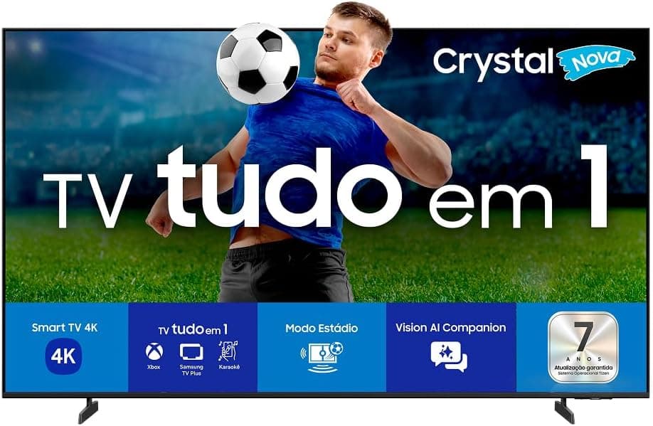 Smart TV Samsung 70" Crystal UHD 4K U8500F 2025 com Alexa e Gaming Hub por R$ 3.858 no Pix