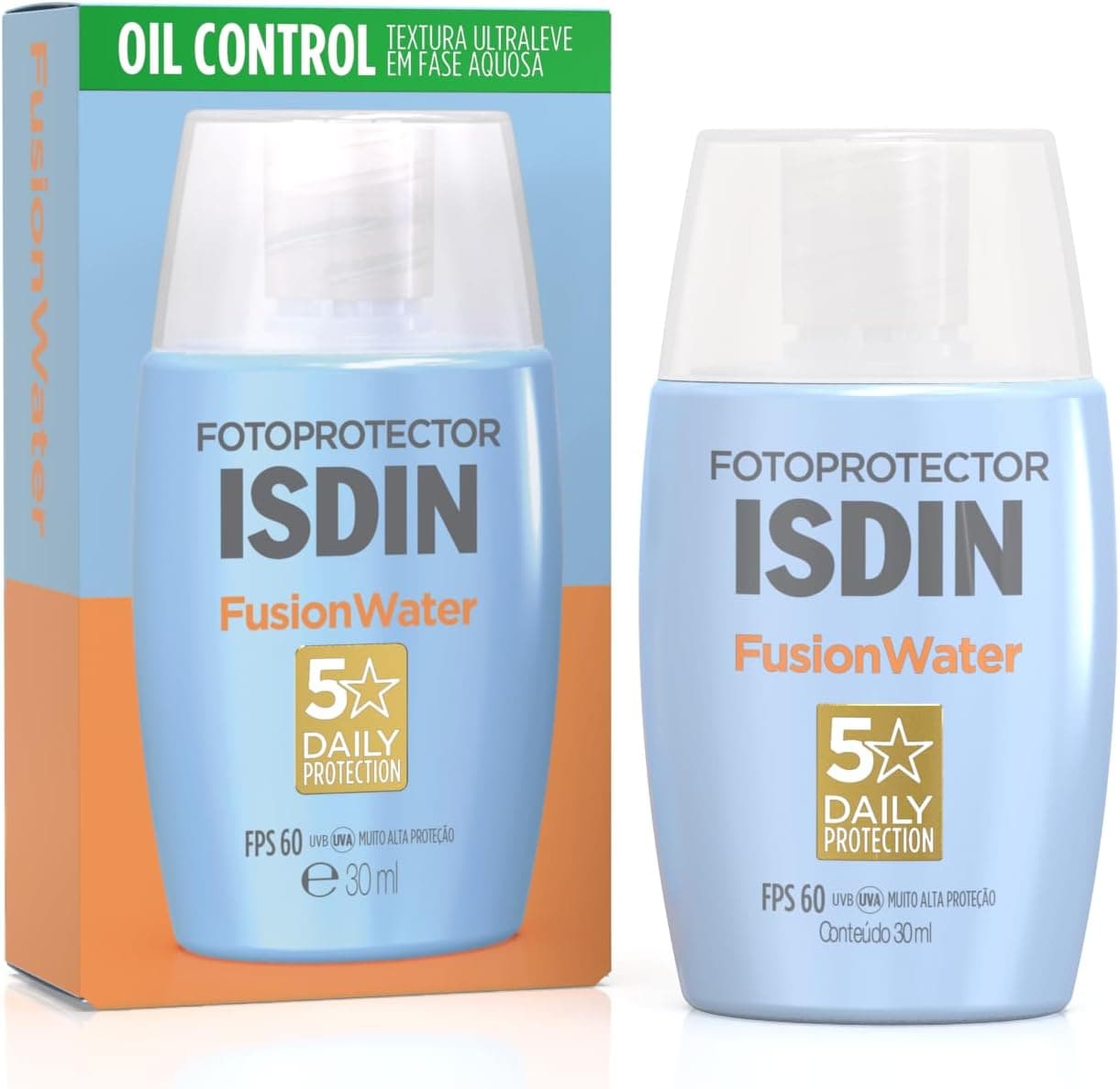 Protetor Solar Facial ISDIN Fusion Water 5 Stars por R$ 60,60 (com recorrencia)