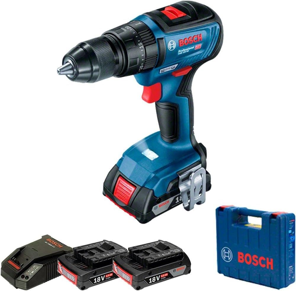 Parafusadeira/Furadeira de Impacto Bosch GSB 18V-50 Brushless com 2 Baterias + Carregador + Maleta por R$ 800