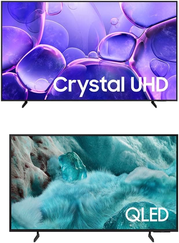 Combo Samsung: Smart TV 85" Crystal UHD 4K U8100F + TV 50" QLED Vision AI por R$ 7.292 (c/ cupom)