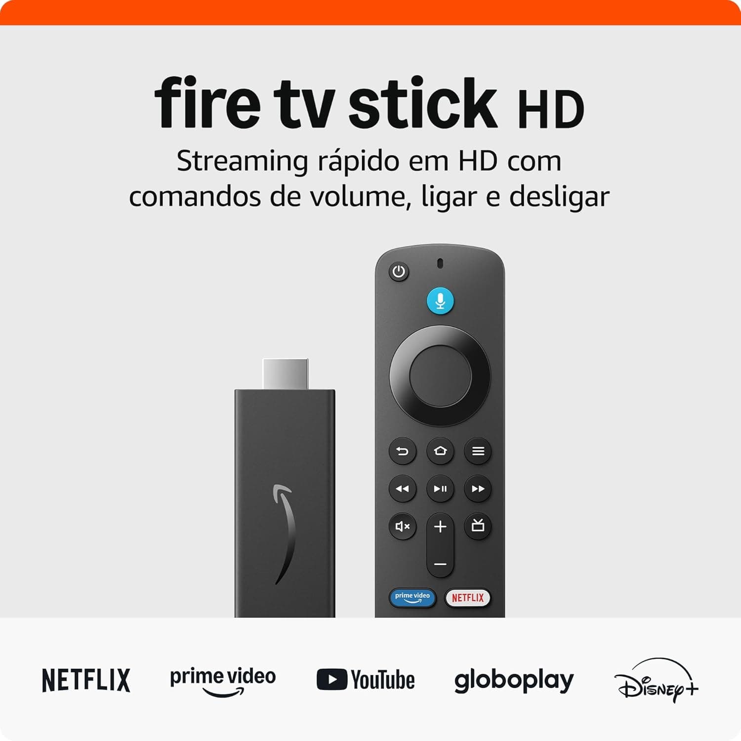 Fire TV Stick HD (última geração) com Alexa e comandos de TV por R$ 263,30 (cupom) na Amazon