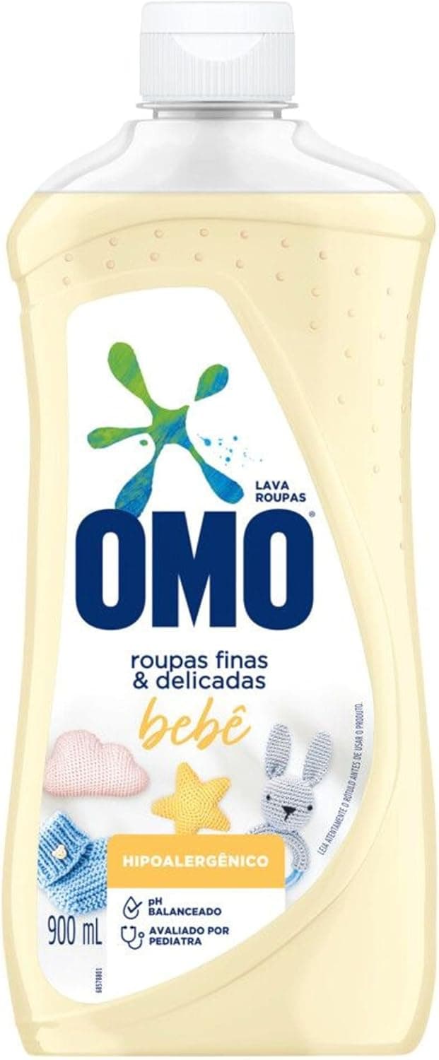 OMO Sabao Liquido Roupas Finas e Delicadas Bebe 900ml por R$ 15,29 no Pix (Frete Gratis)