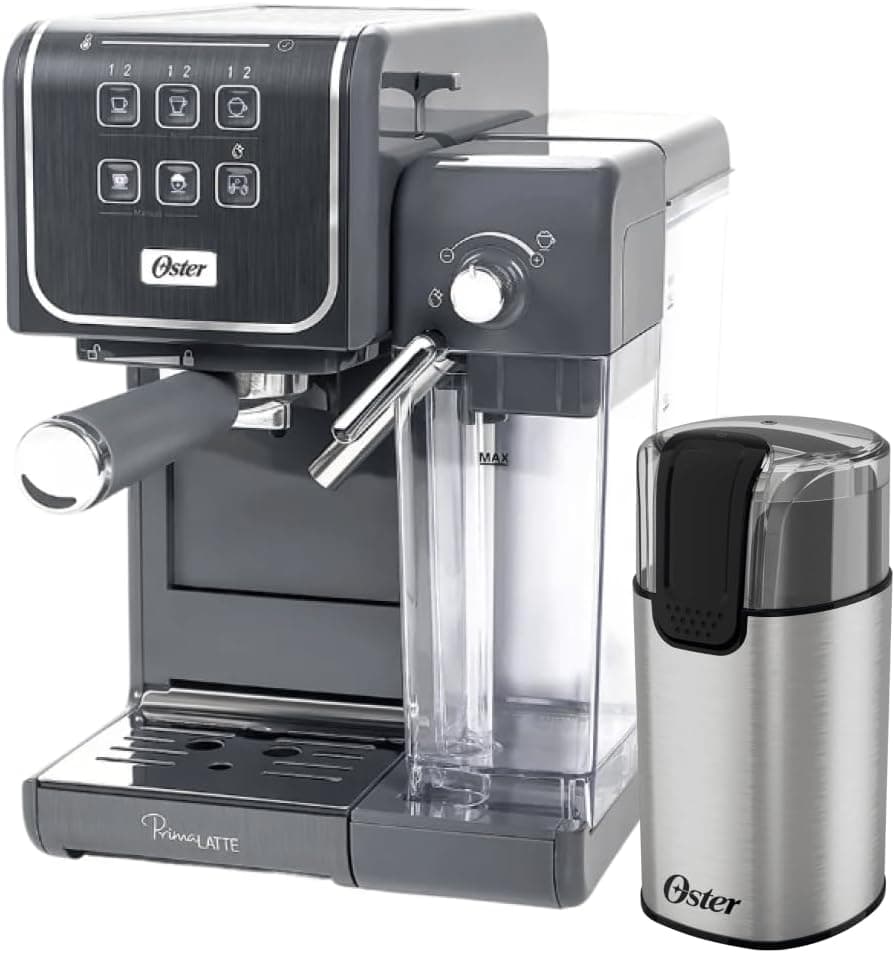 Kit Cafeteira Oster PrimaLatte Touch + Moedor Elétrico 127V com Frete Grátis