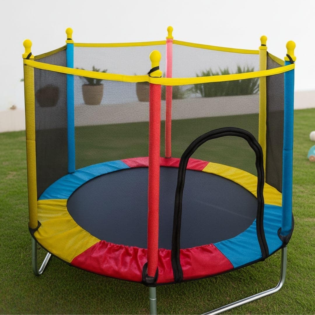 Cama Elástica Infantil ELORIA 140 cm com Rede de Proteção