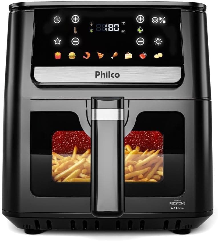 Air Fryer Philco 6,5L Visor Glass 1700W PAF65 127V por R$ 312 no Pix + Frete Gratis (Cupom SEMANABEBE)