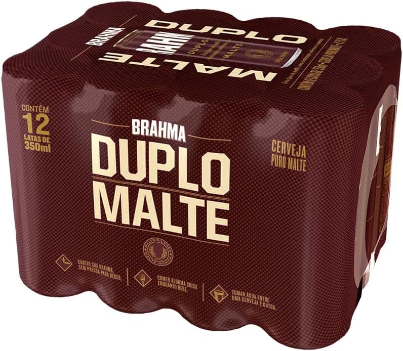 Pack Cerveja Brahma Duplo Malte 12x350ml (Lata Sleek) por R$ 39,85 com recorrencia e frete gratis