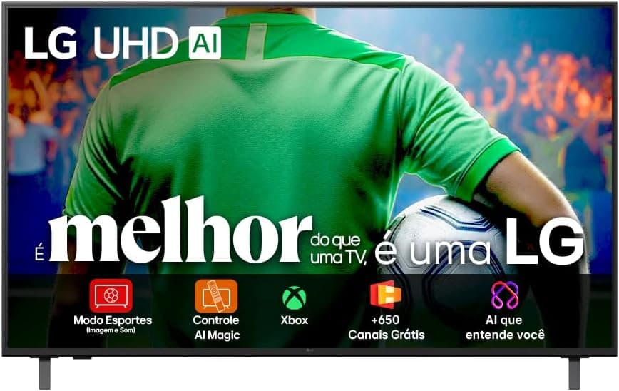 Smart TV LG UHD 4K 75" (75UA85) com α7 AI Gen8, webOS 25, Alexa e Google Cast por R$ 4.188 no Pix