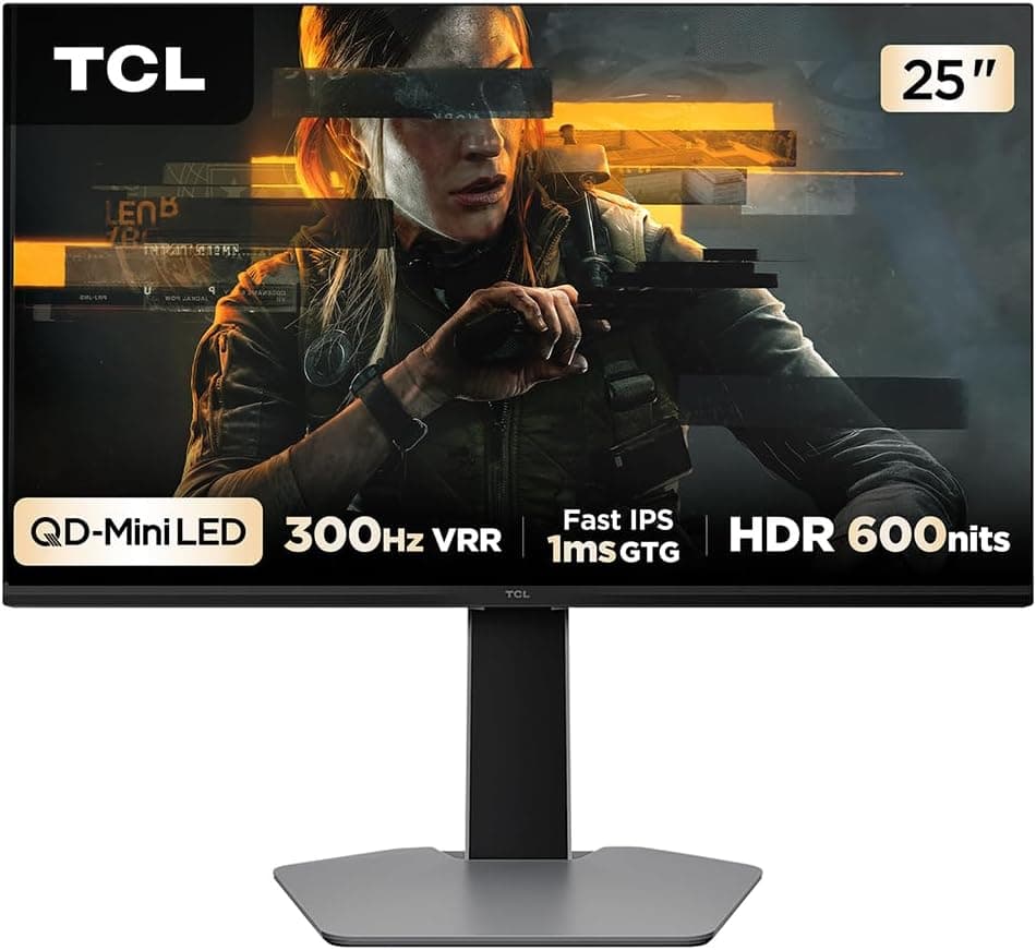 Monitor Gamer TCL 25G64 25" QD-Mini LED FHD 300Hz 1ms HDR600 (FreeSync) com Cupom
