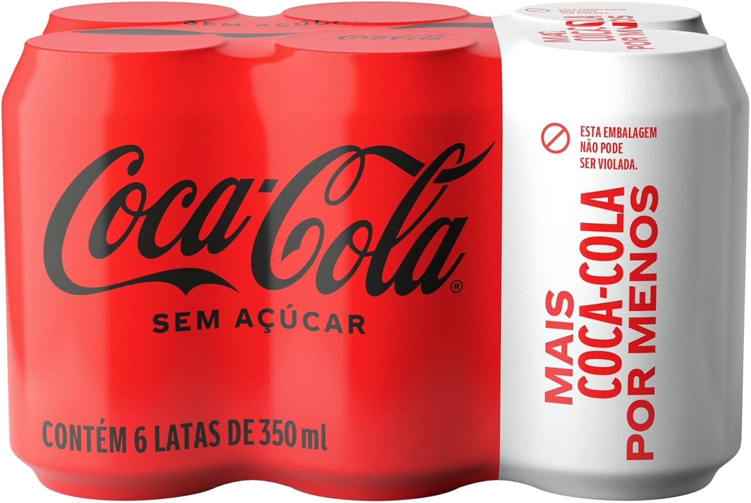 Pack Coca-Cola Sem Açúcar 350ml (6 Latas) com Frete Grátis