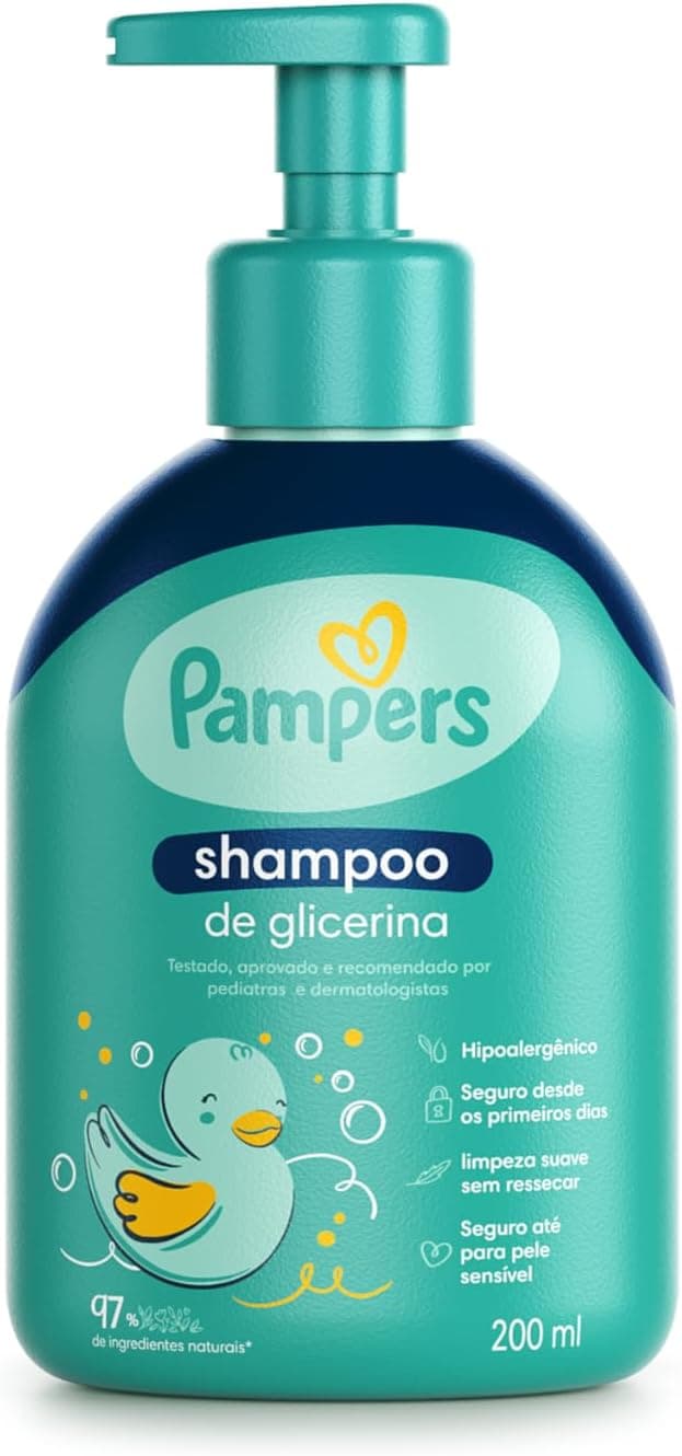 Shampoo Pampers Glicerina 200ml com Cupom e Frete Gratis por R$ 17