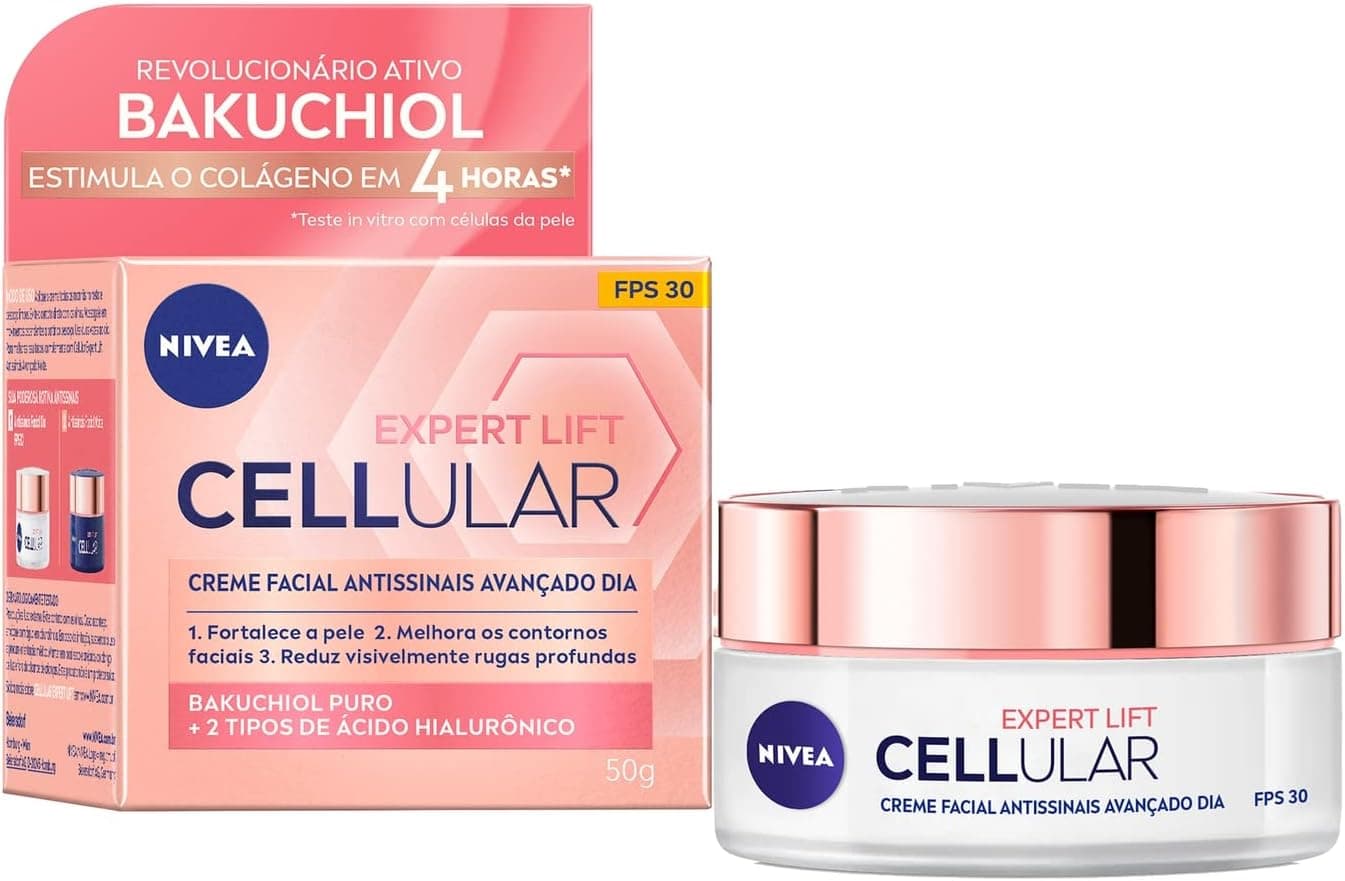 NIVEA Cellular Lift Creme Facial Antissinais Dia FPS 30 50ml por R$ 21 (Frete Gratis)