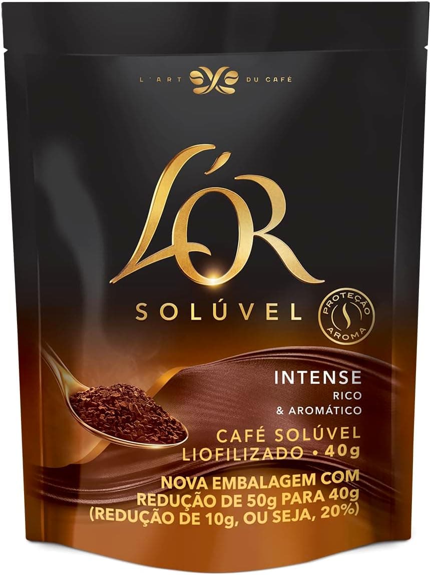 L'OR Café Solúvel Intense 40g (Stand Up Pouch) por R$ 6 + frete grátis
