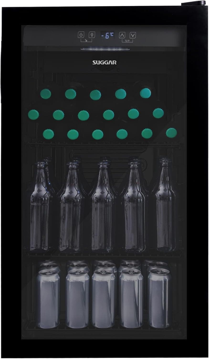 Cervejeira Suggar 98L 220V Preta com Porta de Vidro por R$ 1.478 (cupom BOMDIA10, frete gratis)