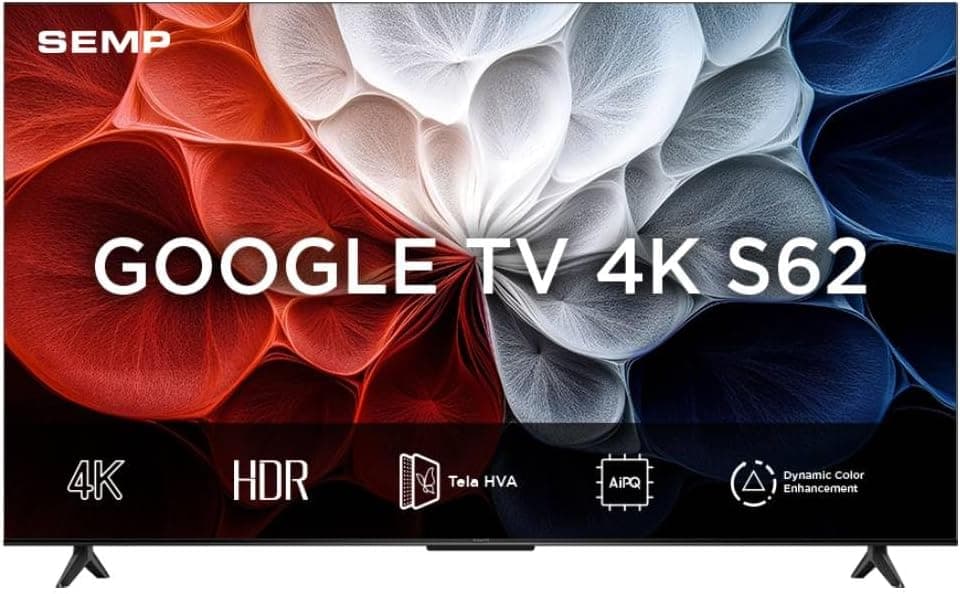 Smart TV SEMP 55S62 55" 4K UHD Google TV (Dolby Audio) por R$ 2.078