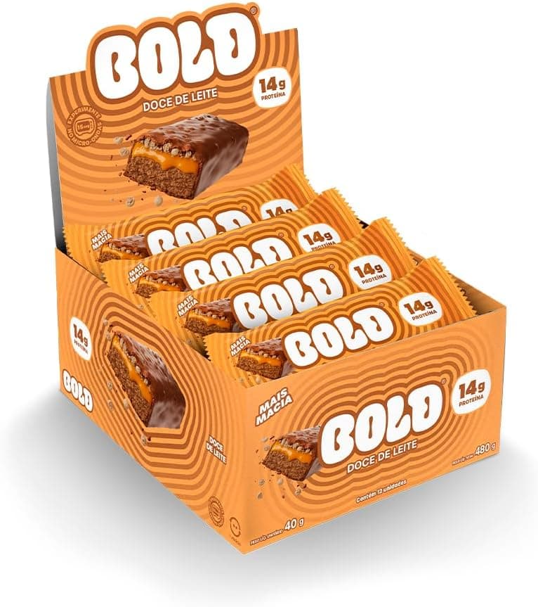 Bold Barra de Proteína Doce de Leite 40g (Kit 12 Unidades) com frete grátis