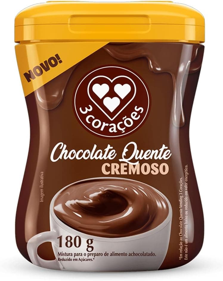 Chocolate Quente Cremoso 3 Corações 180g com Frete Grátis (Prime)