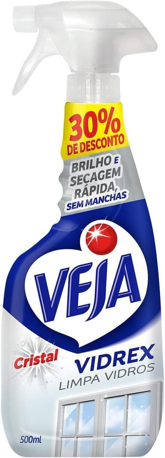 Veja Vidrex Cristal Limpa Vidros Spray 500ml por R$ 21,69 com frete gratis