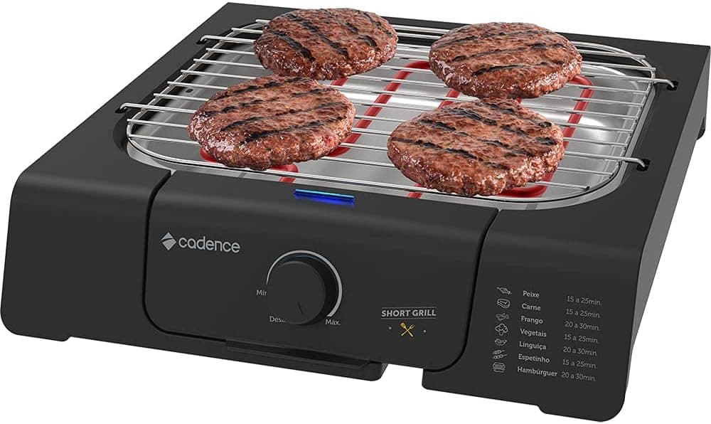Churrasqueira Elétrica Cadence Short Grill 127V por R$ 81,20 (Prime + frete grátis)