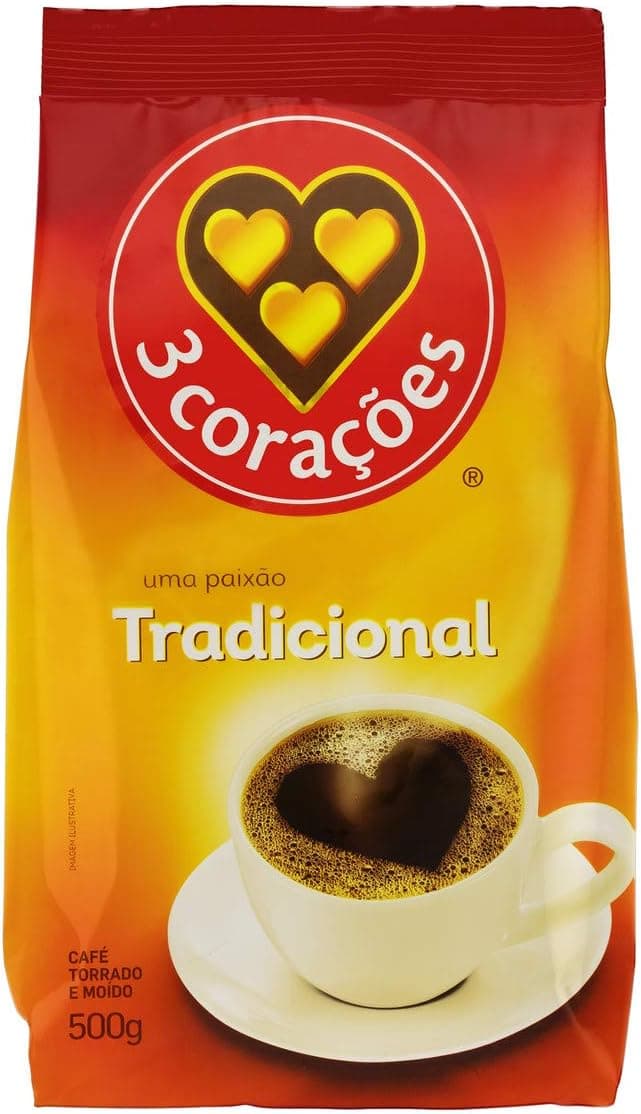 Café 3 Corações Tradicional 500g (Torrado e Moído) por R$ 26,89 na Amazon