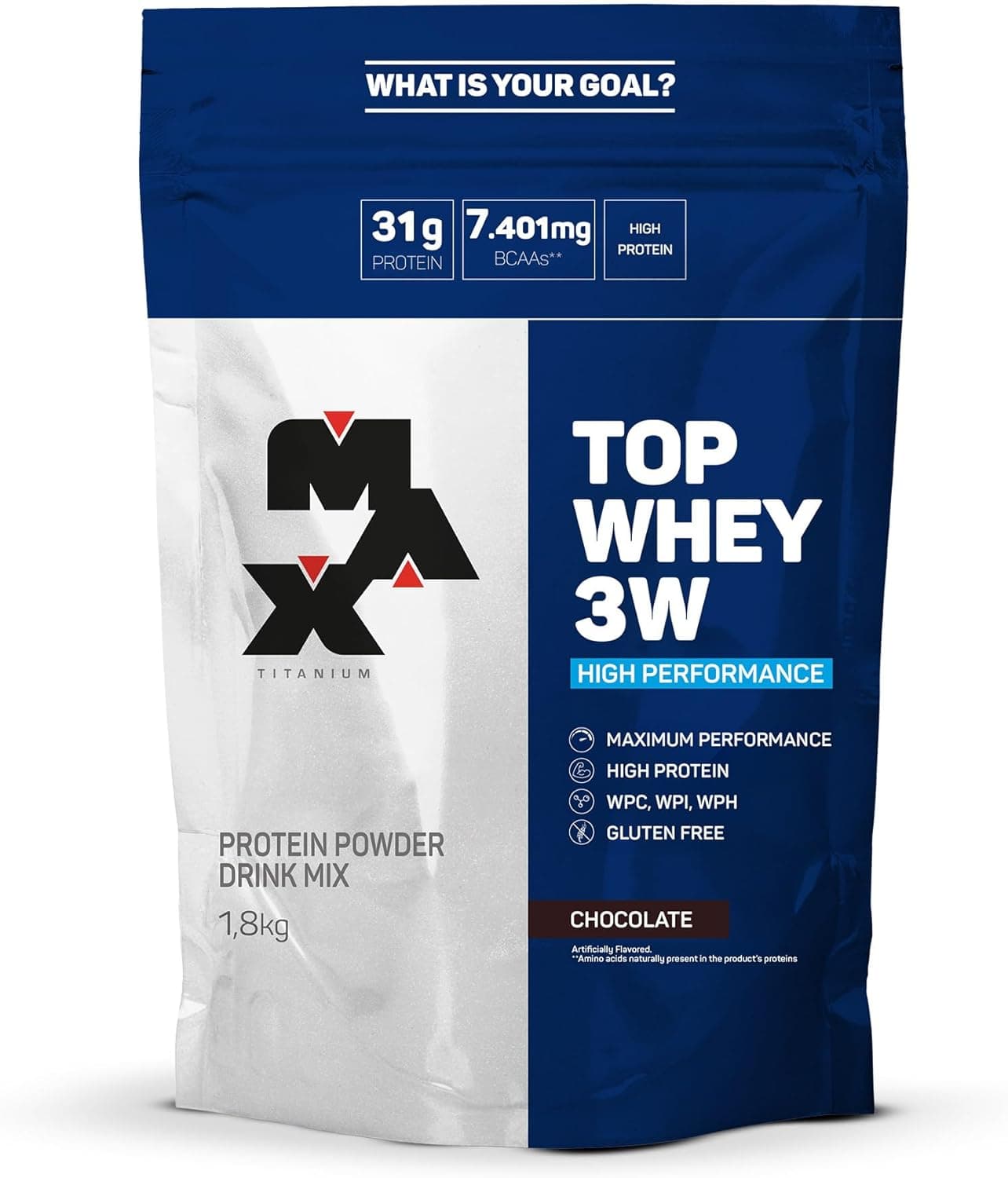 Top Whey 3W Refil 1,8kg Max Titanium Chocolate com cupom (frete gratis)
